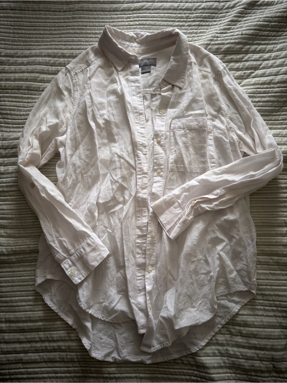 Liz Claiborne White Button-Down Shirt